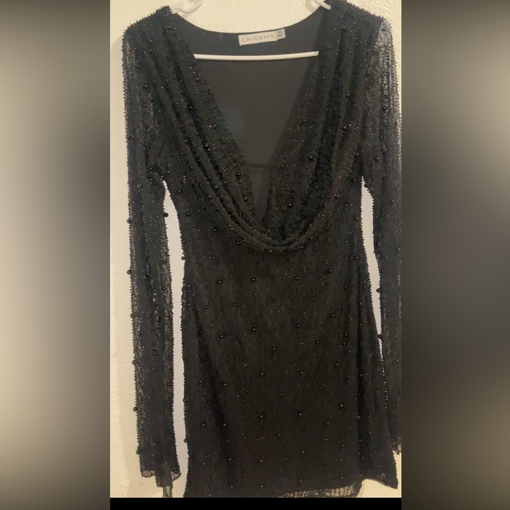Elegant Black Lace Dress - Picture 7 of 8
